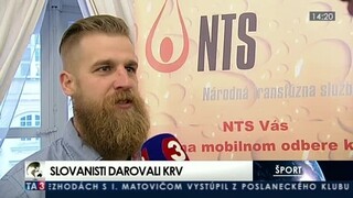 Futbalisti Slovana darovali krv pacientom detskej onkológie