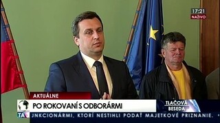 TB A. Danka po rokovaní s odborármi