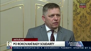 TB R. Fica po skončení rokovania rady solidarity a rozvoja