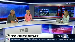 HOSTIA V ŠTÚDIU: A. Straková a V. Bella o pochode proti rakovine