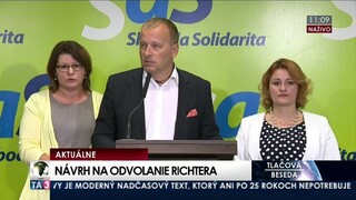 TB opozície o návrhu na odvolanie ministra J. Richtera