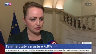 M. Uhlerová o dohodnutom zvyšovaní platov v štátnej službe