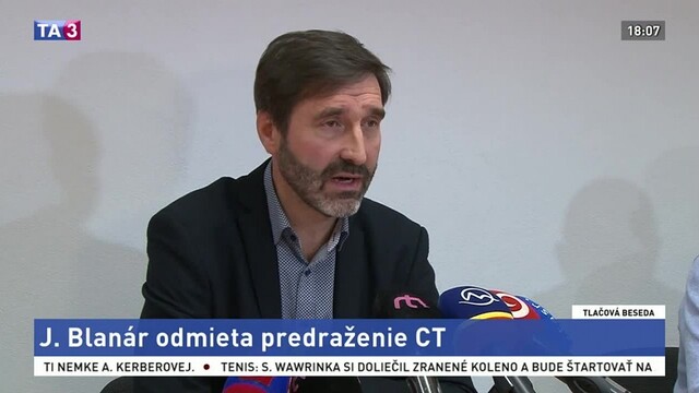 TB J. Blanára, ktorý odmietol predraženie CT prístroja