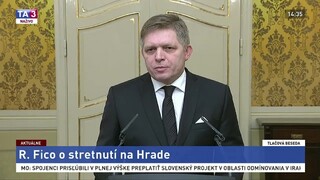 Vyhlásenie R. Fica po stretnutí najvyšších ústavných činiteľov