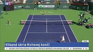 Kvitovej sa nedarilo, porazila ju o desať rokov mladšia Američanka