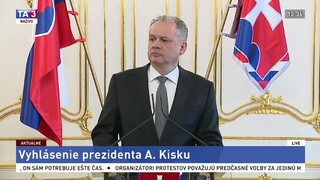 Vyhlásenie prezidenta A. Kisku po stretnutí s P. Pellegrinim
