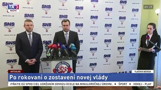 Brífing P. Pellegriniho a A. Danka po rokovaní o zostavení novej vlády
