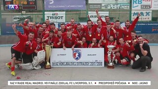 Hokejbalisti Vrútok získali svoj prvý titul v extralige