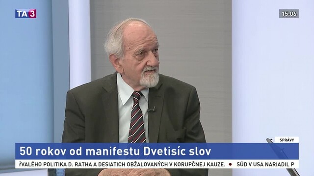 HOSŤ V ŠTÚDIU: historik I. Laluha o výročí manifestu Dvetisíc slov