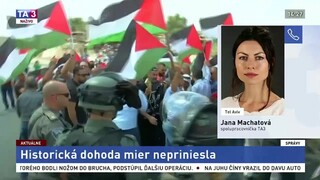 J. Machatová o výročí historickej dohody medzi Izraelom a Palestínou