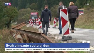 V Turčeku hrozí zosunutie svahu, obec vyhlásila mimoriadnu situáciu