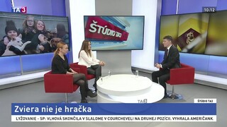 ŠTÚDIO TA3: Z. Stanová a P. Dugovičová o darovaní zvierat na Vianoce