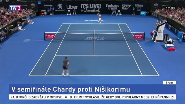 Chardy porazil Učijamu, v Brisbane postúpil do semifinále