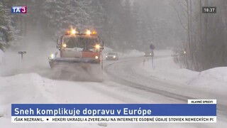 Sneh komplikuje dopravu v Európe, zaskočil aj Talianov na juhu