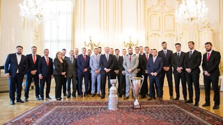 Prezident Kiska prijal v paláci banskobystrických hokejistov