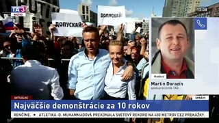 Spolupracovník M. Dorazín o protestoch v Moskve