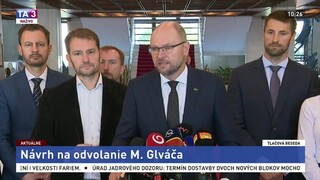 TB OĽANO a SaS o návrhu na odvolanie M. Glváča
