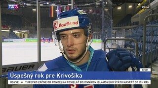 Hokejista F. Krivošík o úspešnej sezóne i slovenskej reprezentácii