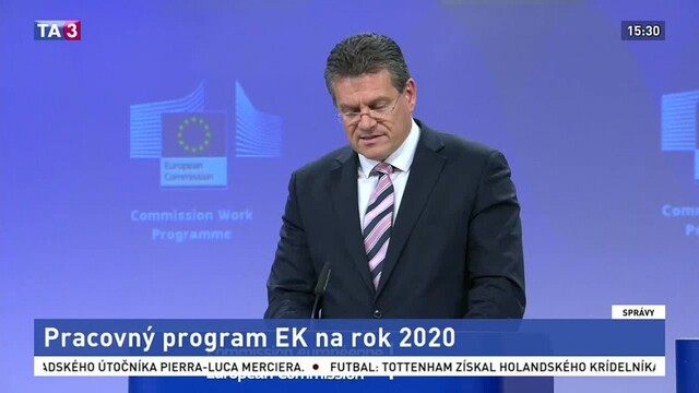 Vyhlásenie M. Šefčoviča o pracovnom programe EK na rok 2020