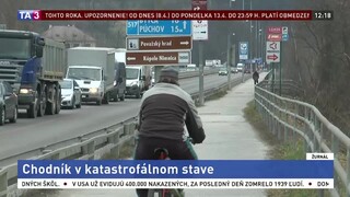 Chodník na Orlovskom moste opravia až pri stavbe cyklotrasy