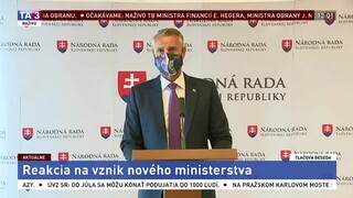 TB R. Rašiho v reakcii na vznik nového ministerstva