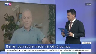 ŠTÚDIO TA3: Humanitárny expert D. Zupka o pomoci pre Bejrút