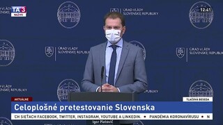 TB premiéra I. Matoviča o celoplošnom pretestovaní Slovenska