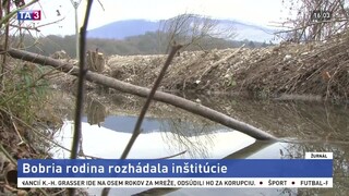 Pre bobriu rodinu sa vylieva voda z potoka, ochranári zásah nepovolili