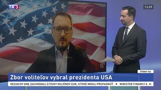 ŠTÚDIO TA3: B. Kováčik o potvrdení Bidenovho víťazstva zborom voliteľov