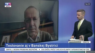 ŠTÚDIO TA3: Primátor Banskej Bystrice J. Nosko o testovaní v meste