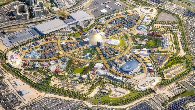 Mapa EXPO v Dubaji.