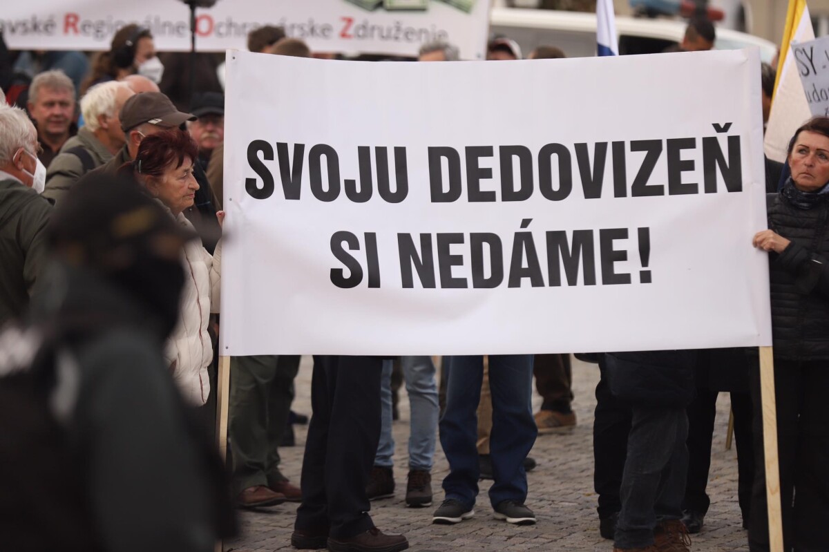 Protest proti reforme národných parkov