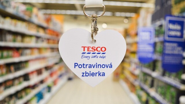 Tesco potravinová zbierka srdiečko