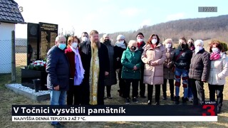 V Točnici vysvätili pamätník. Pripomenuli si pamiatku zosnulých členov Alexandrovcov