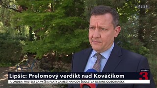 Lipšic: Kováčikov verdikt považujem za prelomový