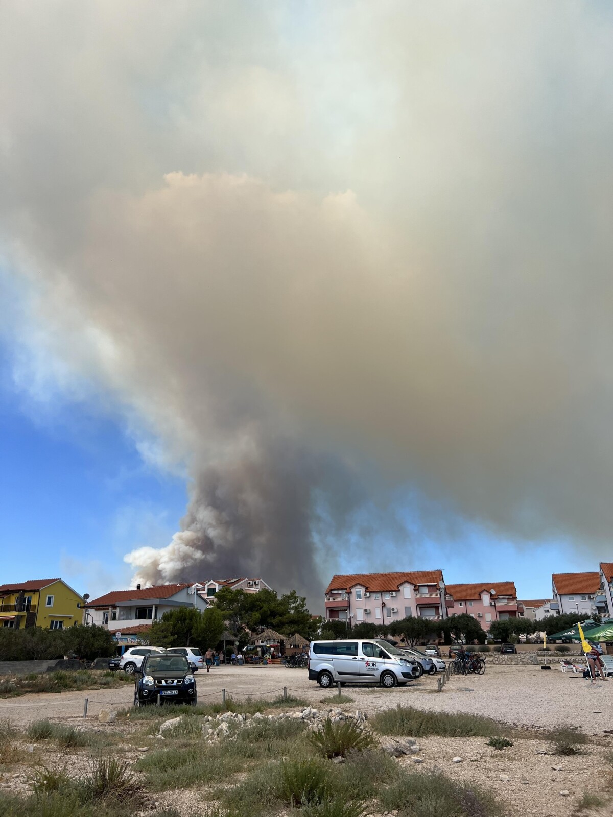 Požiar v oblasti Vodice - Srima