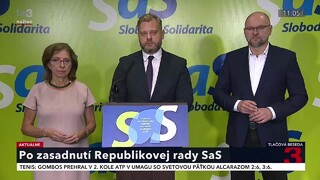 TB R. Sulíka o vstupe J. Krúpu do SaS aj o výsledkoch Republikovej rady strany