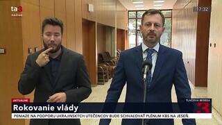 TB predsedu vlády Eduarda Hegera po rokovaní vlády