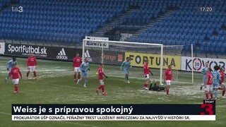 Futbalový Slovan má pred jarnou sezónou veľké ciele, Weiss je s prípravou spokojný