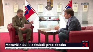Matovič: Prezidentka je jednotka falošnosti. Chce sa prihovoriť voličom Fica, Pellegriniho a Republiky