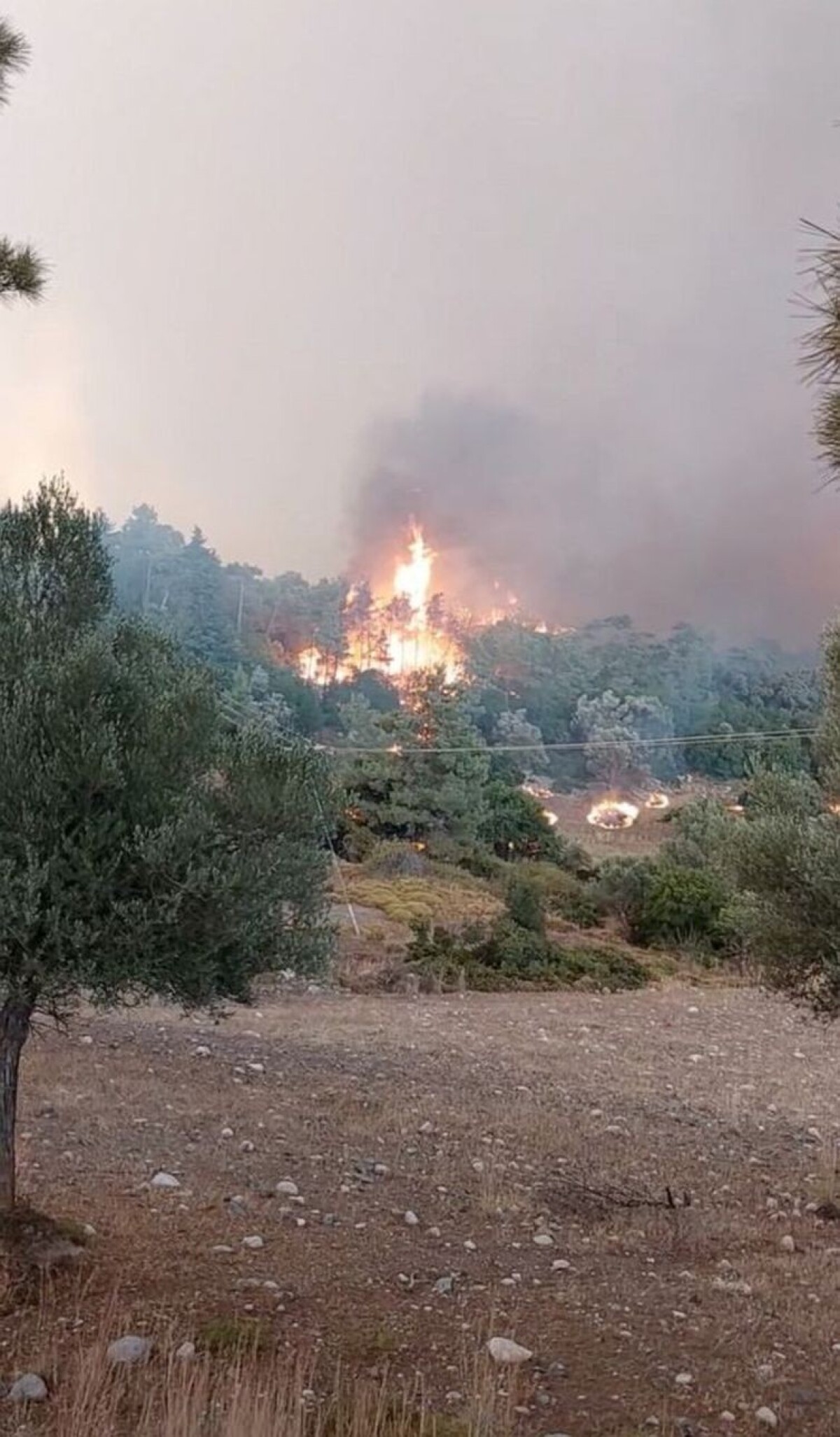 Požiar na ostrove Rhodos