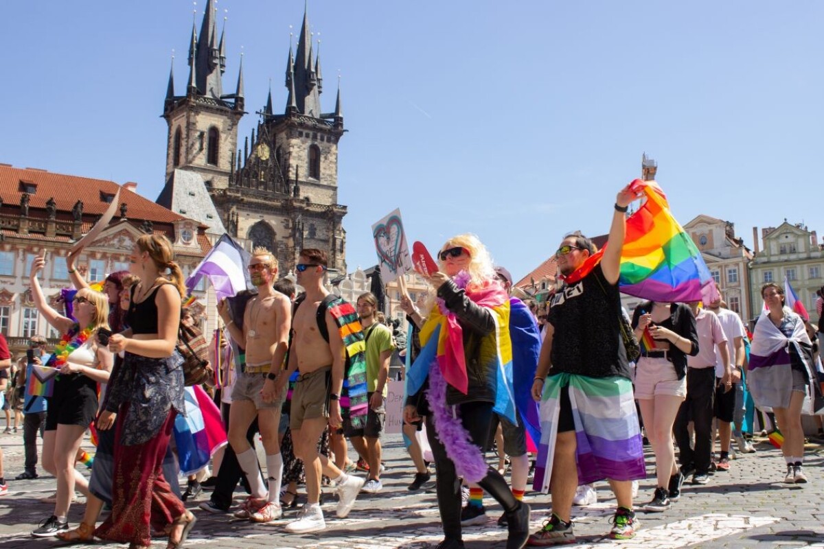 Na snímke pochod homosexuálov Prague Pride 2023.