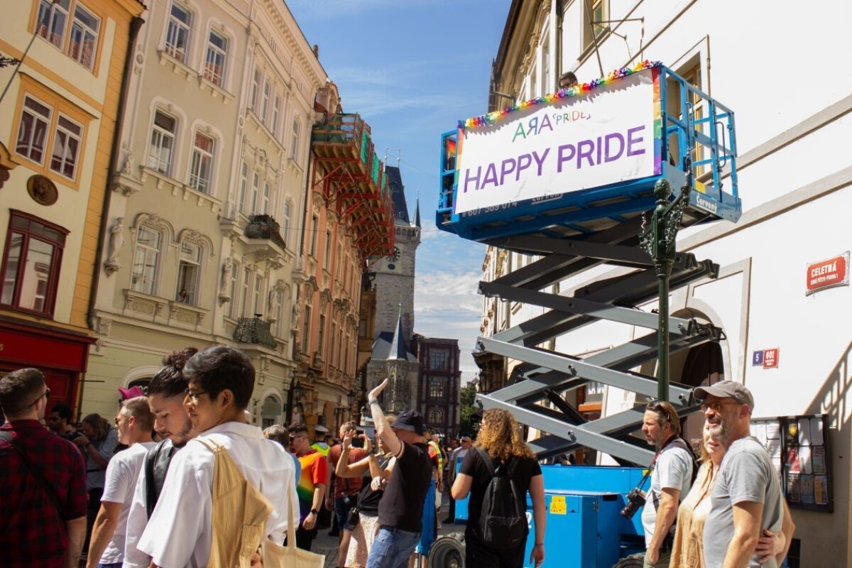 Na snímke pochod homosexuálov Prague Pride 2023.