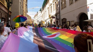 Na snímke pochod homosexuálov Prague Pride 2023.
