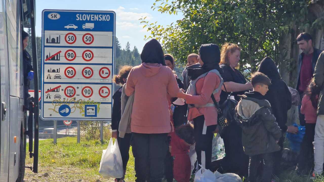 Migranti na slovensko-poľskej hranici.