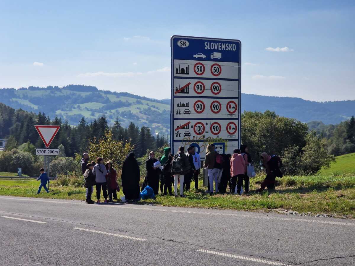 Migranti na slovensko-poľskej hranici.