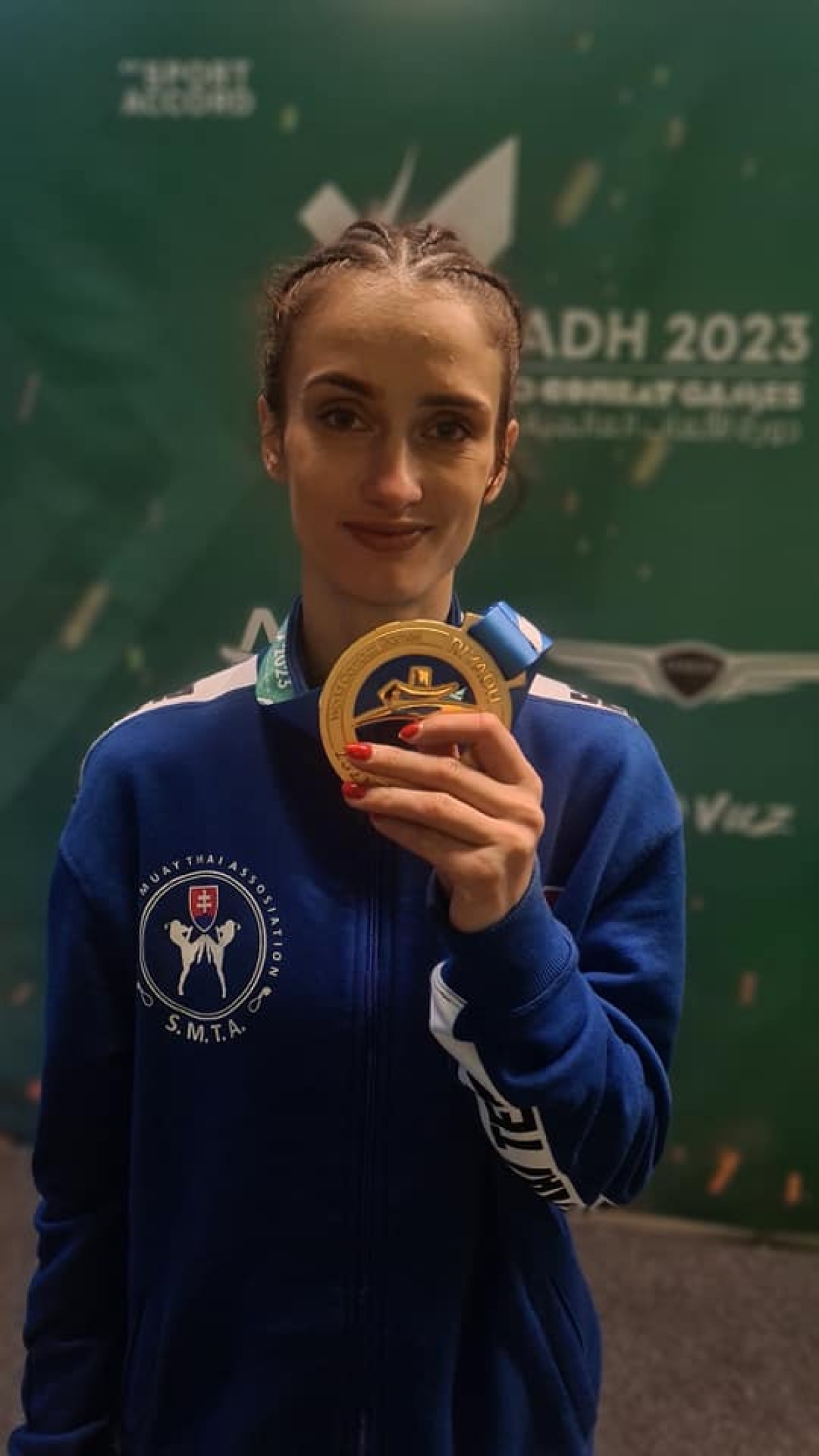 Monika Chochlíková so zlatou medailou v kategórii do 51 kg v Rijáde