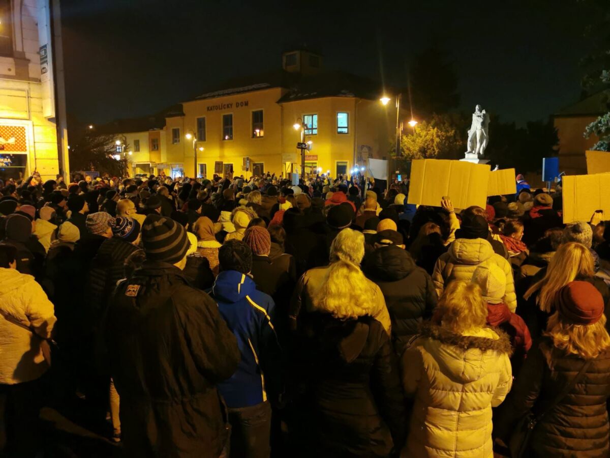 Protest v Liptovskom Mikuláši a Martine.