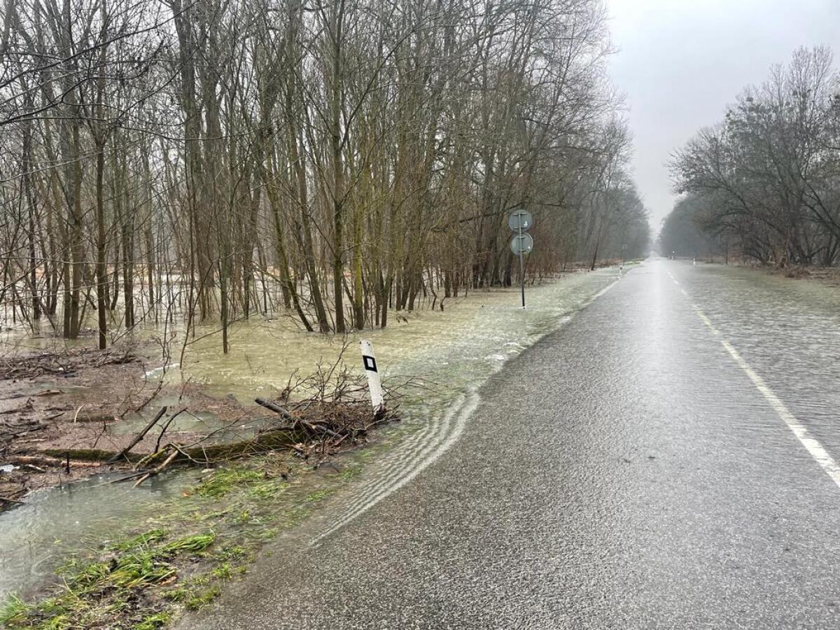 Povodne na hranici Moravský Svätý Ján - Hohenau