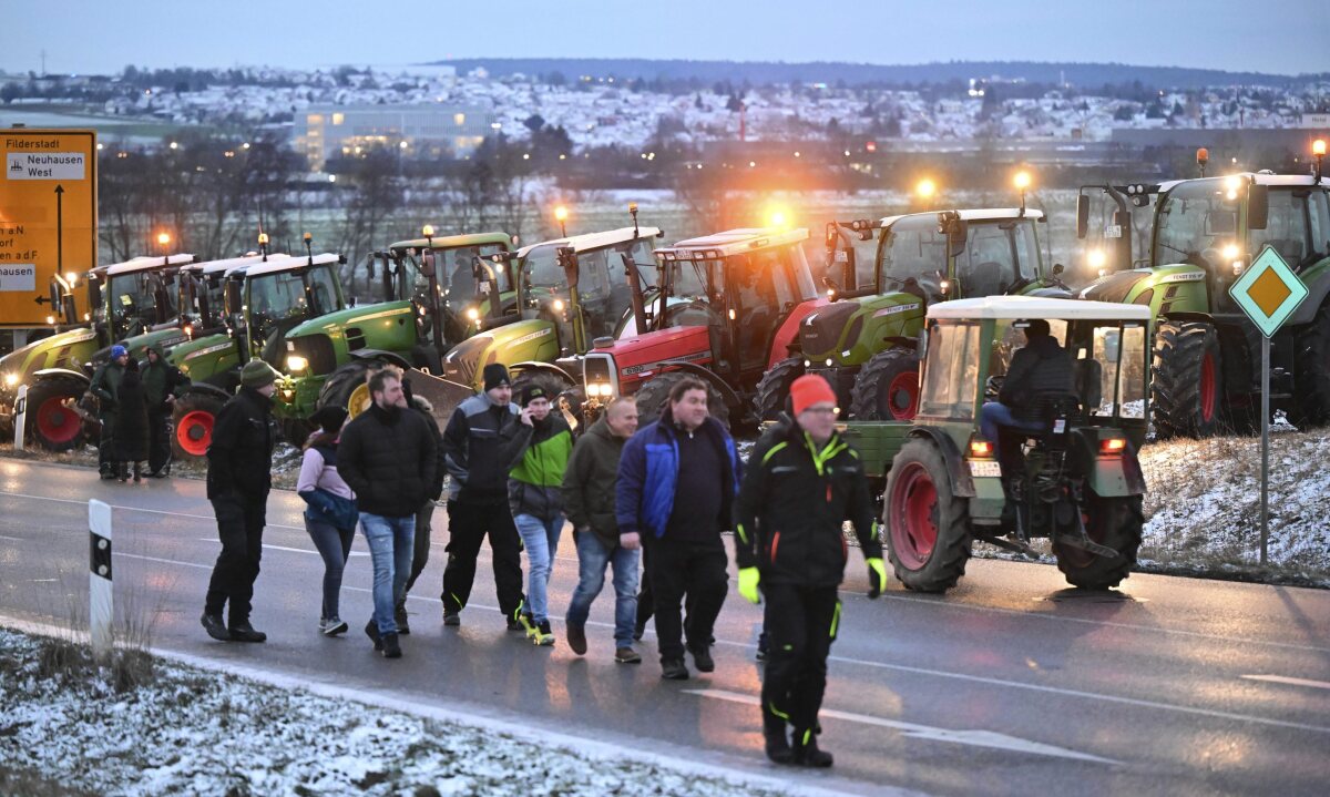 Protesty farmárov v Nemecku